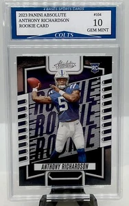 2023 Panini Absolute Anthony Richardson Colts Rookie Card #104 Gem Mint 10! - Picture 1 of 2