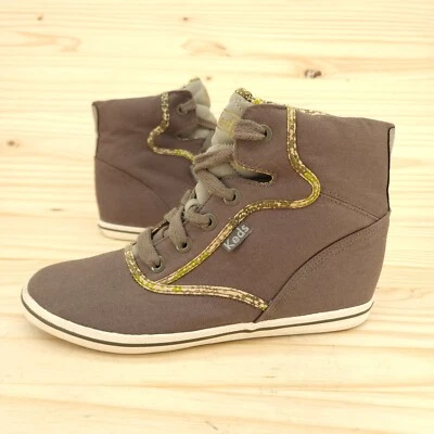 Botines deportivos elegantes con cordones de tela grises talla 8,5 Keds para mujer Foto 1 de 4