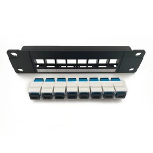 8 Port Wallmount Patch Panel 10G Support 1U Network Patch Panel UTP 19-Inch - Picture 1 of 8