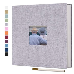 Large Photo Album Self Adhesive for 4x6 8x10 Pictures Linen Scrapbook Album D... - Picture 1 of 8