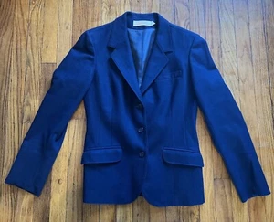 Vtg Pendleton Wool Blazer Womens Blazer Navy  Size 14 Modern S - SHIPS FREE READ - Picture 1 of 11