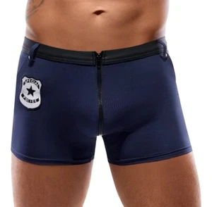 Blue Police Style Boxer Brief - Picture 1 of 11