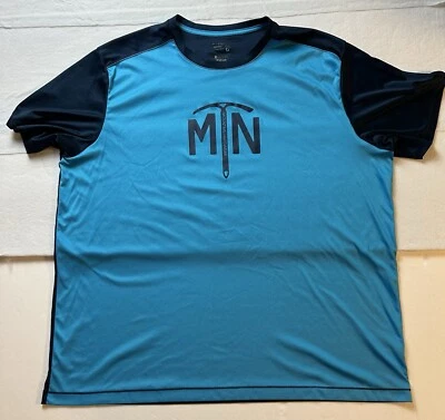 Camisa Mountain Hardwear Para Hombres XXL Azul Atlética Manga Corta Camiseta Capa Base Foto 1 de 4