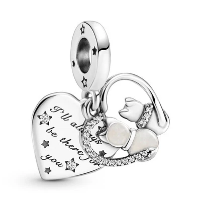 PANDORA Schmuck Silber Charm-Anhänger Katzen und Herzen 799546C01 - Bild 1 von 4