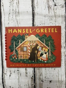 VTG Hansel And Gretel Animated By Julian Wehr 1944 Spiral Bound Childrens Book - Picture 1 of 8