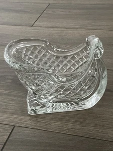 Trineo navideño de cristal de plomo. Plato floral/caramelo navideño. Perfecto estado. - Imagen 1 de 7