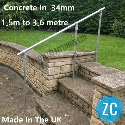 PROTEUS FITTINGS LTD Outdoor Handrail CONCRETE IN Mobility Safety Rail Disability Aid Garden Steps 34