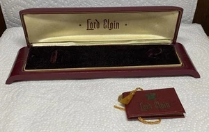 EMPTY Lord Elgin Watch Case/Box W/ Small Certificate And Tag - Picture 1 of 11