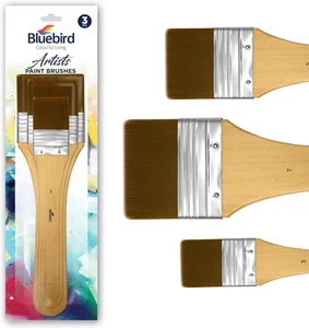 Premium Gesso Brush Set of 3 - Professional Quality Brushes Artists Hobbyists - Picture 1 of 8