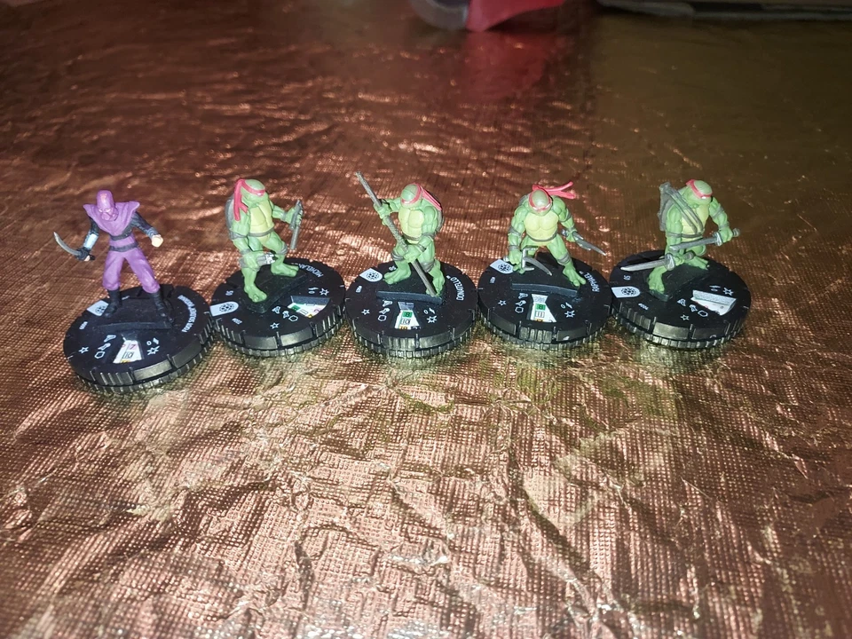 Lote Teenage Mutant Ninja Turtles HeroClix Leonardo Raphael Donatello Raphael Foto 1 de 4
