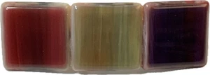 French Lucite Haarspange mit 3 Fliesen Clip lila gelblich grün rosa - Bild 1 von 10