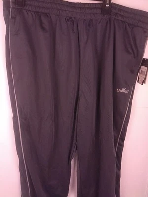 Spalding Mens Gravel Grey Elastic Waist Athletic Pants Siz XXL - New.     (BLDG) - Image 1 of 4