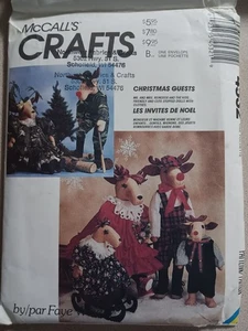 Vintage 1980s McCalls 4532 Plush Reindeer Stuffed Christmas Holiday Toys Decor - Picture 1 of 2