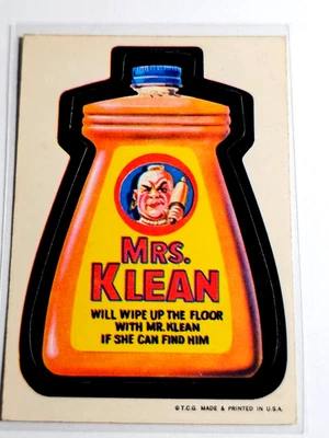 1973 Topps Wacky Packages MRS. KLEAN  1st Series White Back Sticker NM-MT - Image 1 of 2