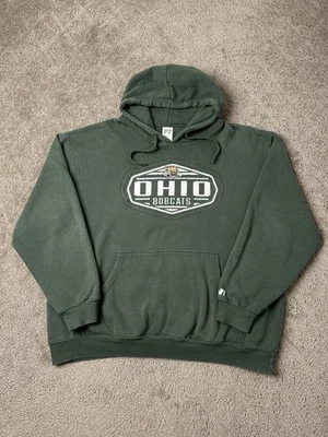 Vintage Mens Hoodie Russell Athletic NCAA OHIO BOBCATS Football Y2K, Size XL - Image 1 of 4