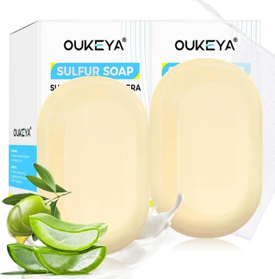 10% Sapone Allo Zolfo, Sapone Viso Pelle Grassa, Acido Salicilico, Olio Di Tea T - Immagine 1 di 4