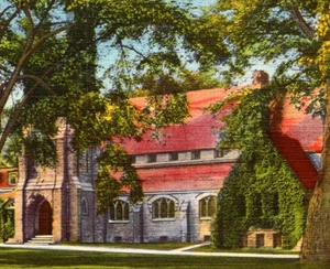 Postal de colección Iglesia y rectoría de San Marcos Augusta Maine ME - Imagen 1 de 3