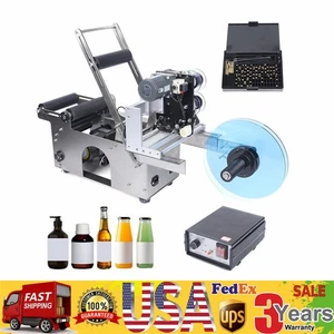 Professional Bottle Labeling & Coding Machine Desktop Semi-auto Bottle Labeller - Bild 1 von 12