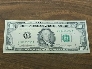 Series 1969A $100 Bill * CHICAGO * G 08105099 A - Picture 1 of 6