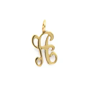 14k Yellow Gold "A" Charm - Picture 1 of 2