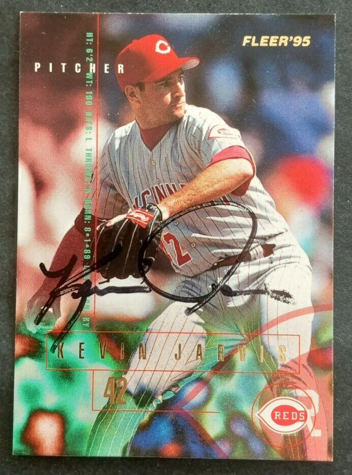 1995 Fleer SIGNED: Kevin Jarvis, REDS #438 - Image 1 of 1