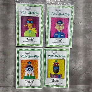 Amy Bradley Design 4 Quilt Block Cat Patterns Sarge, Amelia, Miranda, Sylvester - Picture 1 of 9