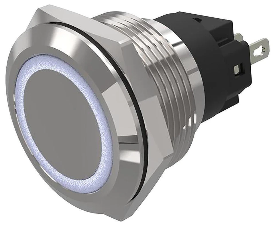 Vandal Resistant Push Button Switch Spdt Momentary 12V Dc White 19Mm - Image 1 of 1