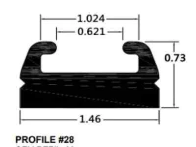 SP1 Black Replacement Slide Profile 28 66in Ski-Doo Summit 600 144in 05-07 - Image 1 of 4