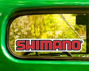 SHIMANO FISHING DECAL Rods Reels 2 Stickers Bogo For Car Boat Bumper Truck - Picture 1 of 1