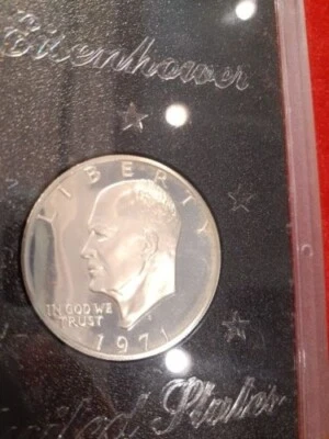  1971 US Mint Eisenhower Proof Dollar ORIGINAL GOVERNMENT PACKAGING OGP - Image 1 of 4