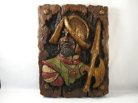 VINTAGE SPANISH CONQUISTADOR 3D WALL FRAME BY GIROTTI SCULPTURED ART CANADA Cover