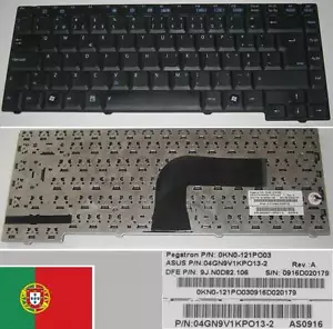 Keyboard qwerty Po Portuguese ASUS A3V 9J.N0D82.106 04GN9V1KPO13-2 0KN0-121PO03 - Picture 1 of 1