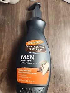 Palmer's Cocoa Butter Formula MEN Body & Face 24 HR Moisture 13.5 oz FRESH SCENT - Picture 1 of 2