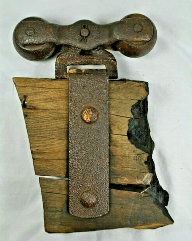Antique Sliding Barn Door Hardware~Cannonball Type~Nice Decor Piece!~10" x 6.5" Cover