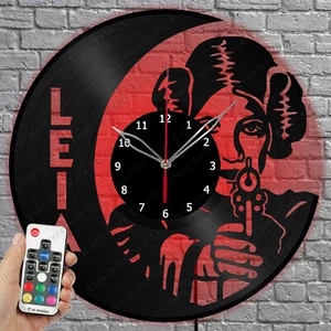 LED Vinyl Uhr Prinzessin Leia LED Licht Vinyl Schallplatte Wanduhr Wohnkultur 1914 - Bild 1 von 11