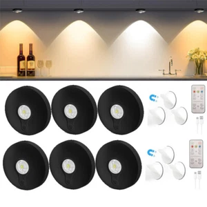 6PCS LED Magnetism Under Cabinet Closet Light USB Rechargeable Kitchen Lamp - Picture 1 of 17