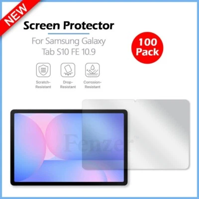 100-Pack LCD Ultra Clear HD Screen Protector for Samsung Galaxy Tab S10 FE 10.9 - Image 1 of 4
