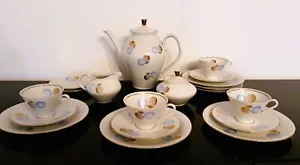 50er Bavaria Goldrand Kaffee Geschirr Set Porzellan 19 teilig 60er - Bild 1 von 9