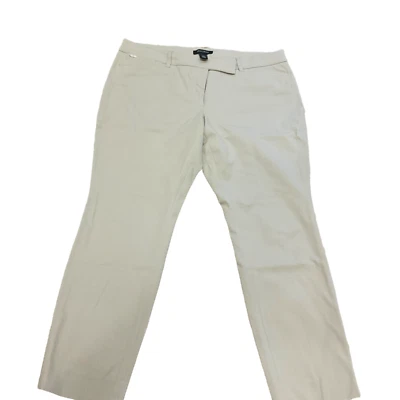 14R White House Black Market PANTALONES DE TOBILLO DELGADOS ELÁSTICOS BEIGE COMFORT - 14 R Reg Foto 1 de 4