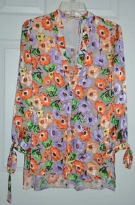 ALICE + OLIVIA Gardenia Floral Print Sheer Blouse Large NWT $295 - Picture 1 of 7