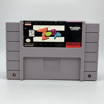 SNES Super Nintendo ZOOP Authentic Tested & Working Authentic Viacom 1995 - Image 1 of 4