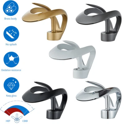 Waschtischarmatur Wasserfall Mischbatterie Wasserhahn Bad Waschbecken Badarmatur - Bild 1 von 4