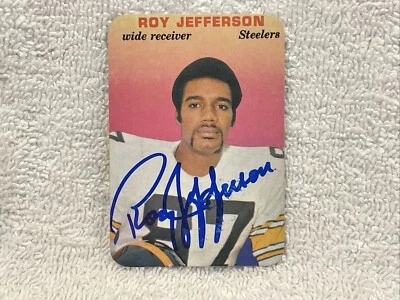 RARE 1970 Topps Glossy #17 Roy Jefferson AUTO'D Card, Pittsburgh Steelers, PSA! - Image 1 of 4
