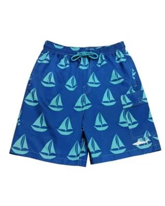 UZZI Sailboat Boys Swimsuit, Swim Shorts, Swim Trunks Swimwear  MSRP $30  XS-Lg - Picture 1 of 7