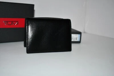 TUMI Leather Card Case in Black #135653-1041 NWT - Image 1 of 4