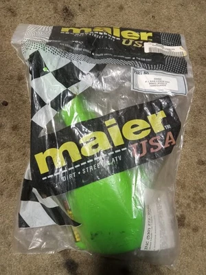 Vintage Green Kawasaki KX KDX Handguards Maier Plastic Disc Brakes AHRMA Racing  - Image 1 of 4