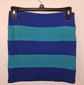 Medium SWOON Blue & Teal Mini Skirt - Picture 1 of 2