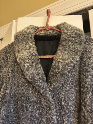 VTG Curly Persian Lamb Fur Coat, Gray, Size Medium. - Reduced!! - Image 1 of 4