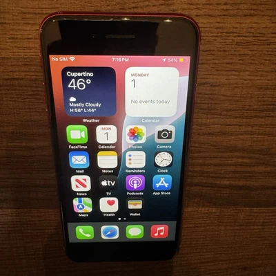Apple iphone SE 2nd Gen A2275 128GB RED Factory Unlocked Good (READ) - Image 1 of 4