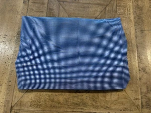 Vintage Lauren Ralph Lauren Blue White Gingham Checked Flat Sheet Twin EUC - Picture 1 of 3